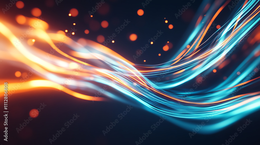 Aufkleber dynamic waves of light in vibrant colors create a stunning visual abstract background.