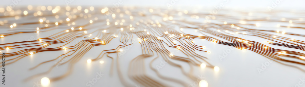 Aufkleber abstract technology background with glowing lines and lights representing connectivity.