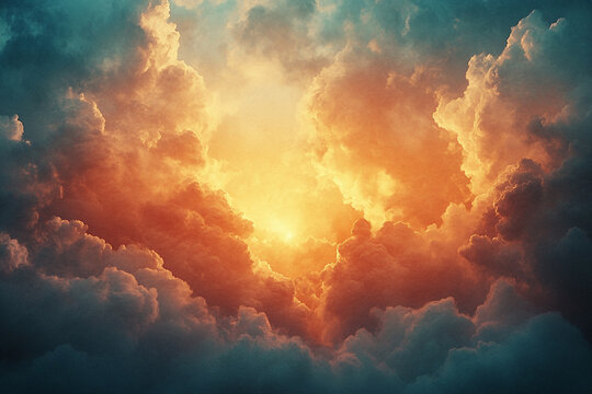 Golden Light Breaks Through Dramatic Cloudscape