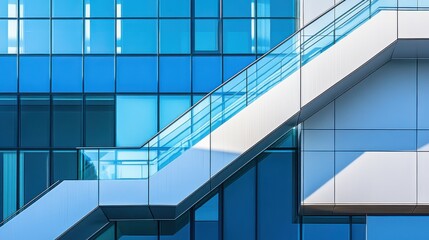 Fototapeta premium Modern Architectural Design with Glass and Steel Elements