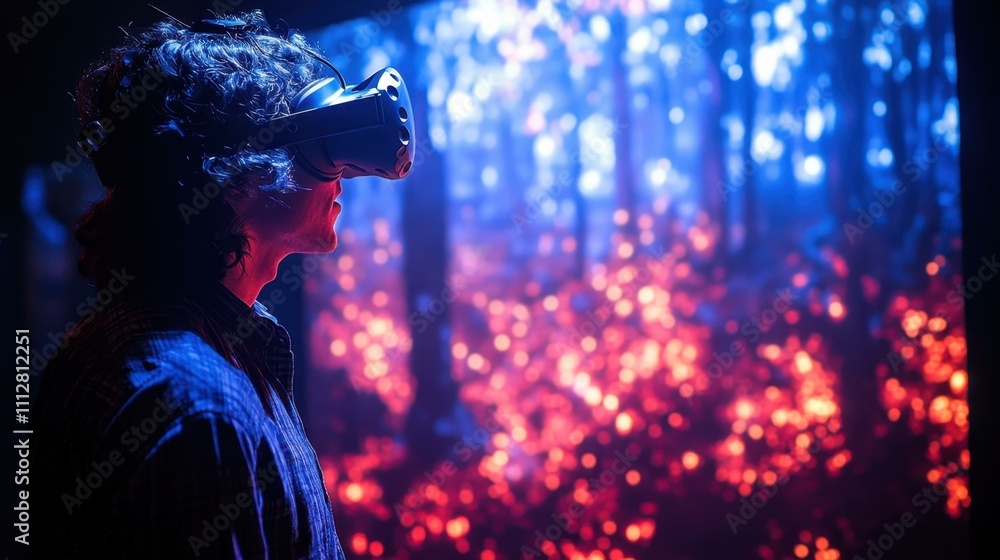 Poster virtual reality gaming virtual reality gaming one main object high quality very detailed professiona