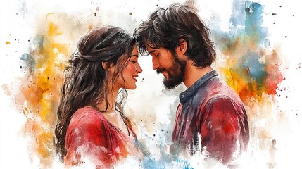 joseph with mary pregnant matthew 1 18 25 luke 2 1 39 digital watercolor illustration