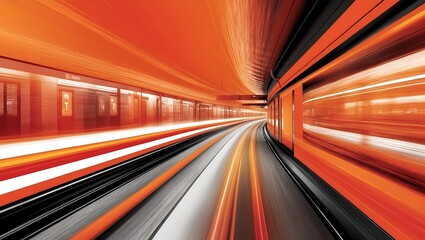 Fototapeta premium orange line fast motion speed background wallpaper