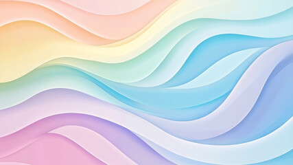 Soft Waves of Pastel Colors Create a Serene Gradient Background for Creative Inspiration
