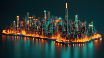 Fototapeta premium Futuristic Cityscapes Innovative urbanism One main object high quality very detailed Professional image