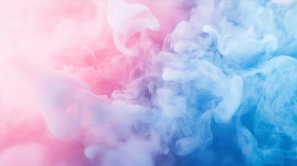 Swirling Hues of Pink and Blue Create an Enchanting Smoke Texture in a Soft Gradient