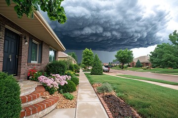 A house with a porch and a brick walkway