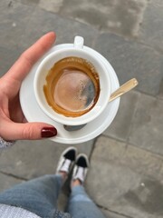 coffee in a hand