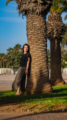 palmy plaża agadir góra ocean piękny krajobraz afryka © Tymoteusz