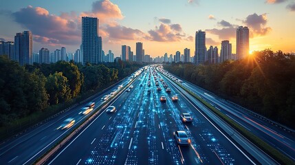 modern urban innovation datadriven services optimizing sustainability in transportation energy and waste concept urban innovation data driven services sustainability transportation energy wast