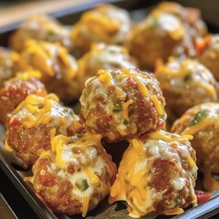 Delicious Cheesy Jalapeno Meatballs Ready to Serve