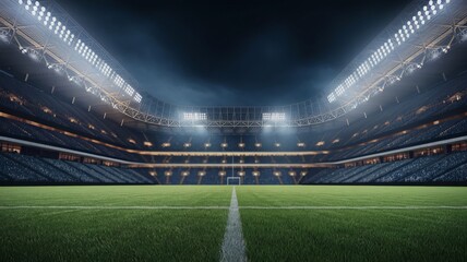 A dynamic, high-energy cinematic poster featuring two football players in vivid green and red uniforms, each kicking a ball simultaneously ai generated