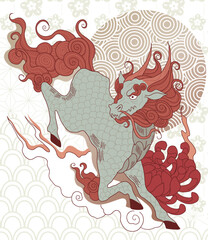 The Kirin is another chimeral creature of Japanese folklore, fantasy,