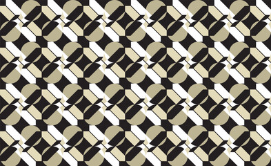 Black and gray geometric batik seamless pattern. Perfect for printing, design and textiles