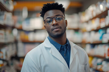 pharmacist working in pharmacy