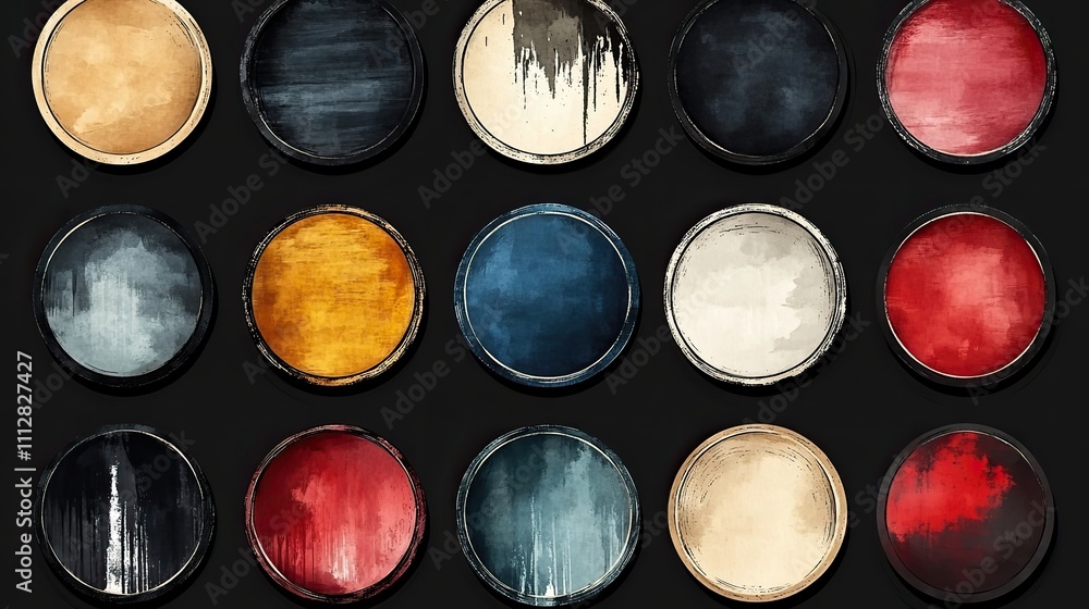 Poster ovals and circles drawn by hand in set different width ovals highlight circle frames ellipses in doodle style set of isolated on white backgroun