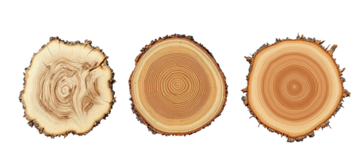 cut wood isolated on transparent background 