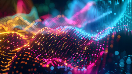 vibrant data analytics visualization showcasing growth potential. generative ai