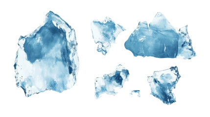 Fototapeta premium Icebergs transparent background