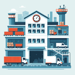 warehouse vector