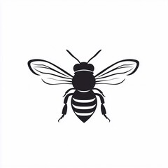 Fototapeta premium Modern Bee Logo Cut-Out Design