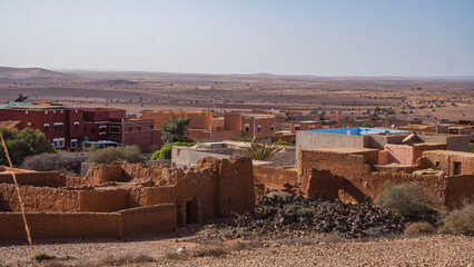 wieś berberowie  tamazight sahara  pustynia agadir maroko wielbłądy © Tymoteusz