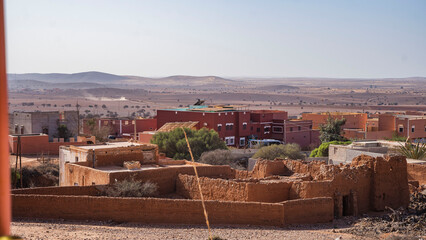 wieś berberowie  tamazight sahara  pustynia agadir maroko wielbłądy © Tymoteusz