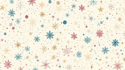 Christmas-themed decorative stars and snowflakes cozy holiday vibe gigapixel art festive background cheerful atmosphere