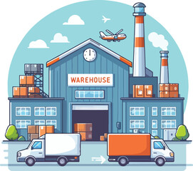 warehouse vector