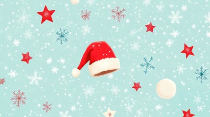 Festive christmas snowflakes and stars design winter wonderland digital art playful atmosphere whimsical view cute concept