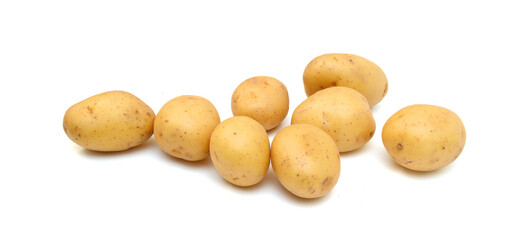 Potatoes isolated on white background