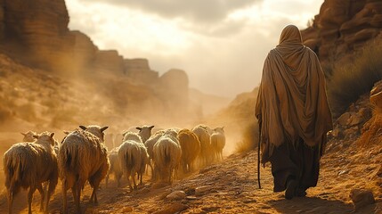 shepherd in the desert