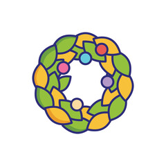 Wreath vector icon