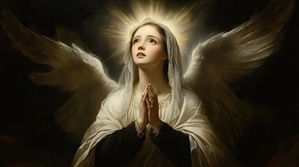 the annunciation angel gabriel appears to mary bringing god s message under divine light