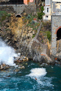 Infinite Staircase on the cliff by the sea