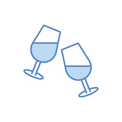 Champagne Glasses vector icon