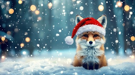 A Festive Fox in a Winter Wonderland