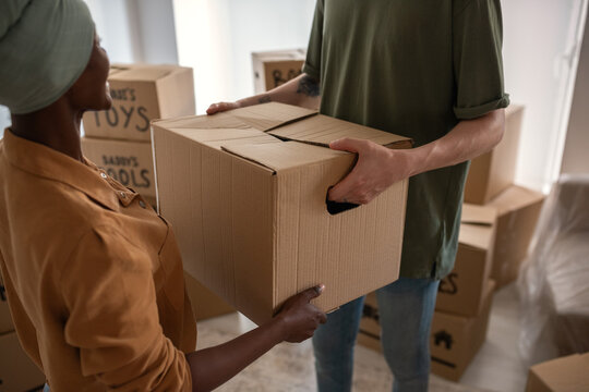 Couple relocating together to new home