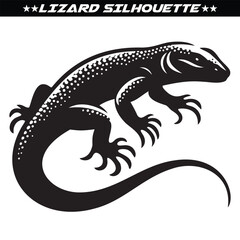 Lizard silhouette vector isolated on white background