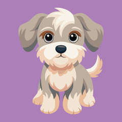 Fototapeta premium Adorable Little Dog with Fluffy Fur and Bright Eyes