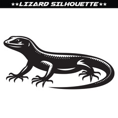 Lizard silhouette vector isolated on white background