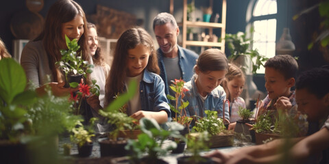 &nbsp;school teacher in classroom Generative AI