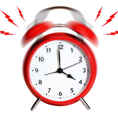 A red alarm clock transparent background