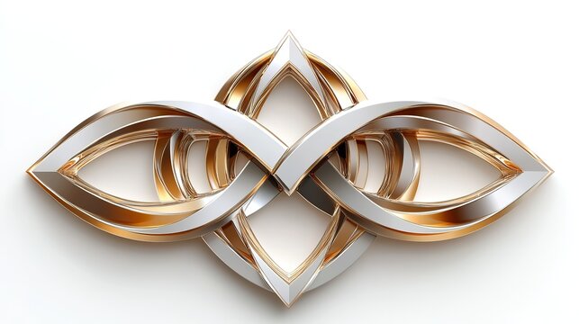 triquetra holy trinity symbol sacred geometry symbol on white background illustration