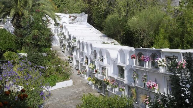 Cemetery at Gauc&iacute;n located near Ronda, M&aacute;laga, Andalusia, Spain