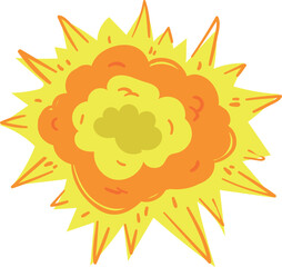 Explosion vector icon vector illustration.