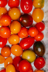 box of mini heirloom cherry tomatoes
