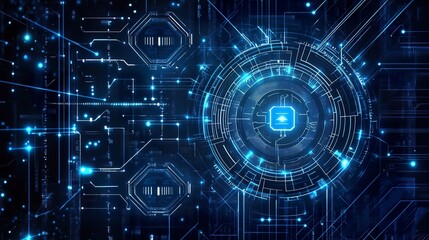 Digital background for tech, AI, data, audio, and graphics