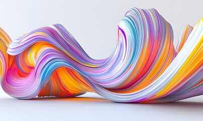 Abstract colorful paint swirls, vibrant dynamic curves, flowing liquid shapes