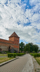 Fototapeta premium Ancient architecture. An old historical castle or estate. Historical and cultural value.